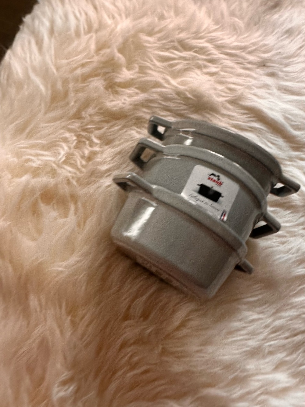 Staub Mini Cocottes in Black with Silver Handles set of 3 no top - Picture 2 of 8
